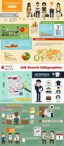 Vectors - Job Search Infographics