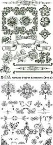 Vectors - Ornate Floral Elements (Set 2)
