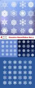 Vectors - Creative Snowflakes Set 4