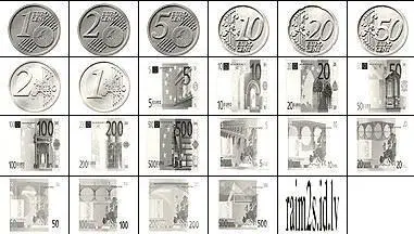 Euro Coin and Bill Money brushes for Photoshop