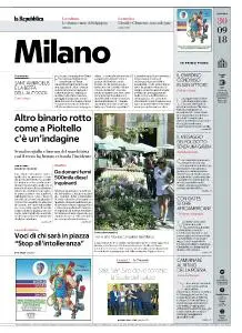 la Repubblica Milano - 30 Settembre 2018