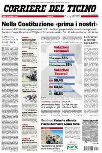 Corriere del Ticino - 26 Settembre 2016