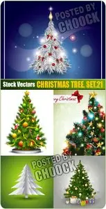 Christmas tree. Set.21 - Stock Vector
