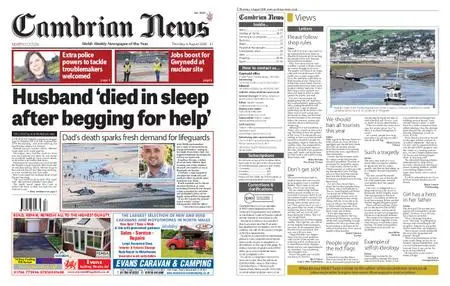 Cambrian News Arfon & Dwyfor – 07 August 2020