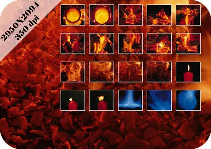 Coals and flame