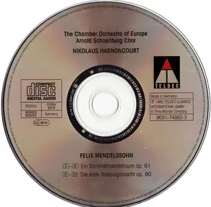COE, Nikolaus Harnoncourt - Felix Mendelssohn: 'Ein Sommernachtstraum', Op. 61; 'Die erste Walpurgisnacht', Op. 60 (1993)