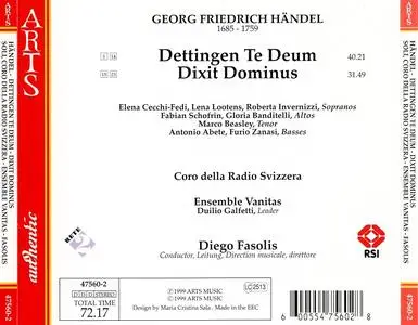 Diego Fasolis Ensemble Vanitas - George Frideric Handel: Dixit Dominus; Dettingen Te Deum (1999)