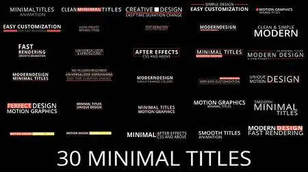 Minimal Titles - Project for After Effects (VideoHive)