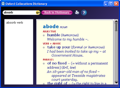 Oxford Collocations Dictionary, 2nd Edition [CD-ROM]