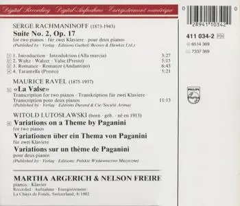 Martha Argerich, Nelson Freire - Music for Two Pianos: Rachmaninoff, Ravel, Lutoslawski (1983)