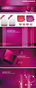 Pink Website Elements Vector