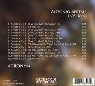 ACRONYM Ensemble - Paradise: Instrumental Sonatas of Antonio Bertali (2014) {Olde Focus Recordings Official Digital Download}