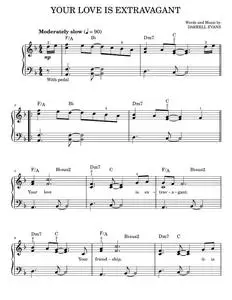 Your Love Is Extravagant - Casting Crowns, Darrell Evans (Easy Piano)
