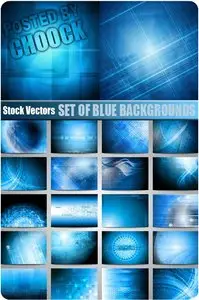 Set of blue backgrounds - Stock Vector