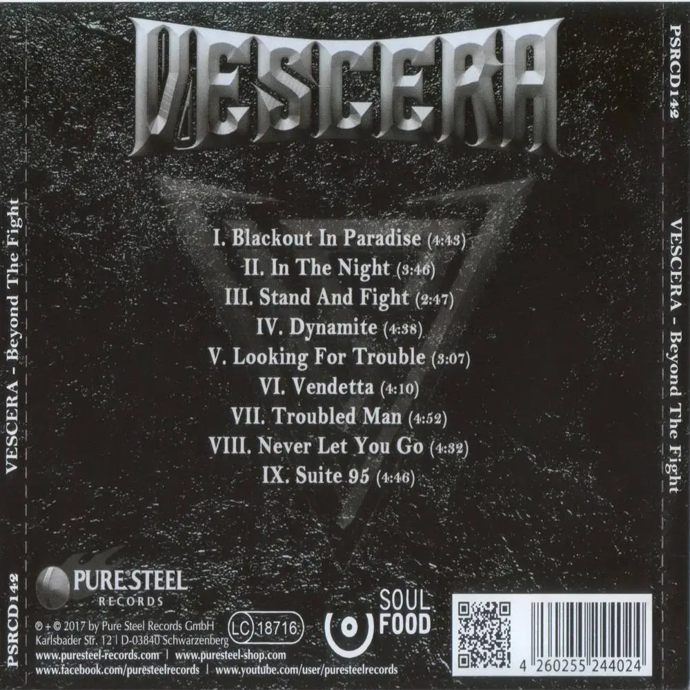 Vescera - Beyond The Fight (2017) {Pure Steel}