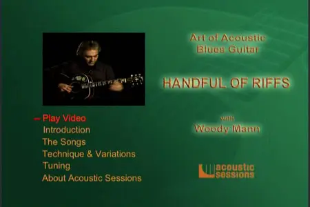 Art of acoustic blues guitar - Handful Of Riffs by Woody Mann