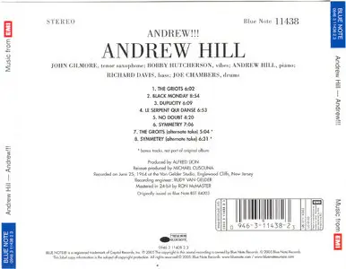 Andrew Hill - Andrew!!! (1964) {Ron McMaster Remastered 2005}
