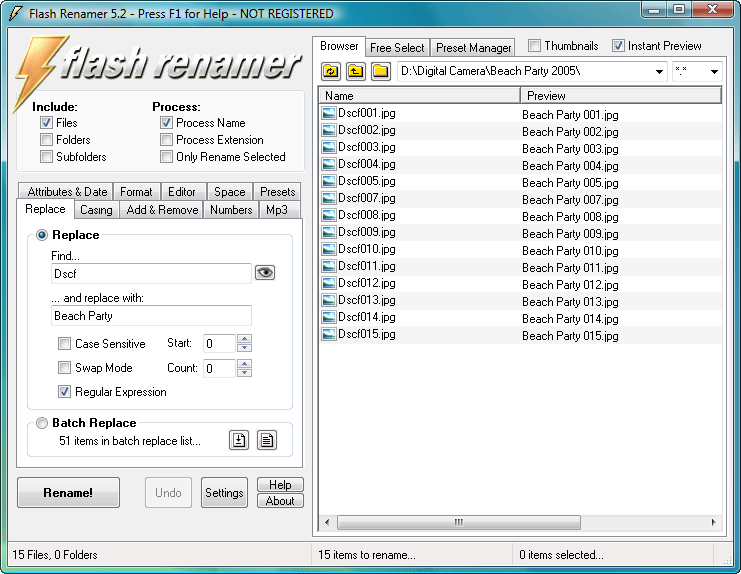Flash Renamer 6.02
