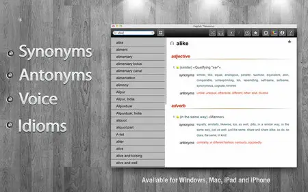 English Thesaurus v1.0.1 Mac OS X