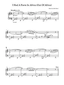 I Had A Farm In Africa (Main Title) (from Out Of Africa) - Monty Norman & John Barry (Easy Piano)