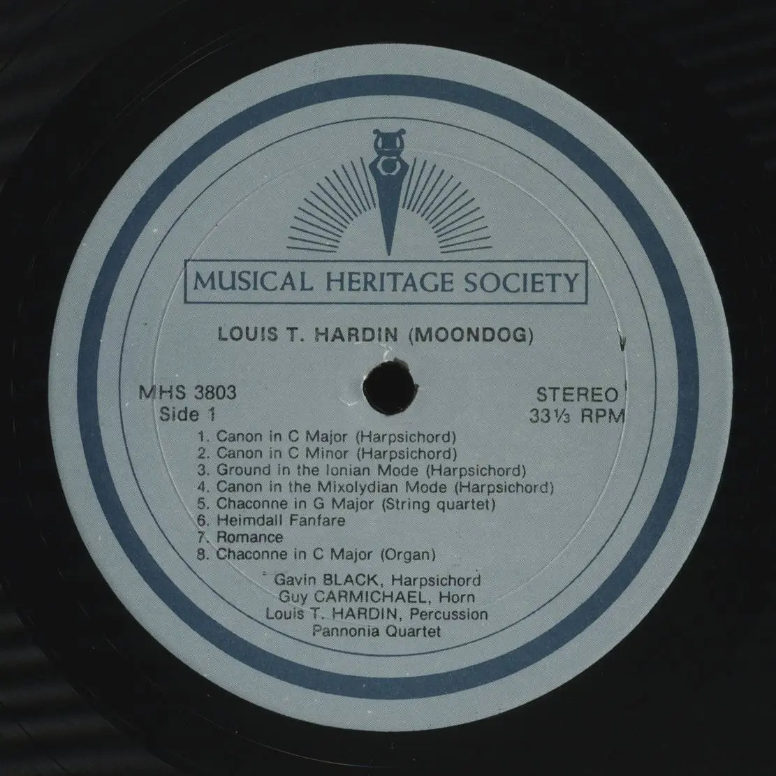 Moondog - Instrumental Music by Louis Hardin (1978) {LP - Musical Heritage Society MHS3803} (Released on VINYL but not CD)