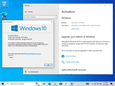 Windows 10 22H2 build 19045.4651 AIO 16in1 Multilingual (x64) Preactivated July 2024