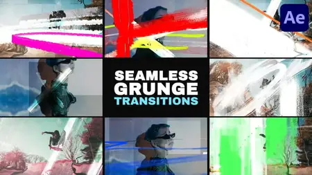 Grunge Glitch Seamless Transitions | After Effects 57986302
