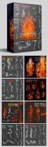 PNG  Fire & Smoke PNG Stock Bundle 3566240