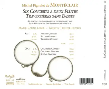 Marie-Céline Labbé, Marion Treupel-Franck - Montéclair: Six concerts à deux flûtes traversières sans basses (2011)