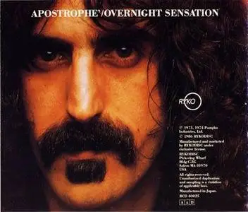 Music: Frank Zappa - Apostrophe(') & Over-Nite Sensation