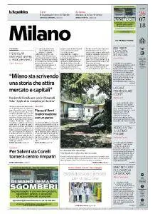 la Repubblica Milano - 26 Luglio 2018