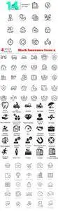 Vectors - Black Insurance Icons 4