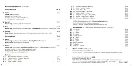 Karlheinz Stockhausen: Spiral I & II, Pole, Wach, Japan, Zyklus, Tierkreis & In Freundschaft