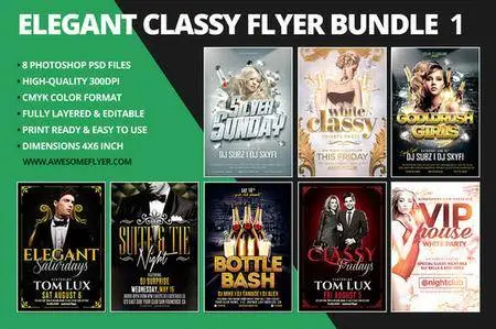 CreativeMarket - Elegant Classy Flyer Template Bundle