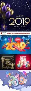 Vectors - Happy New Year Backgrounds Set 2