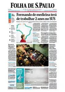 Jornal Folha de São Paulo - 9 de julho de 2013 - Terça