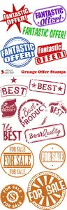Vectors - Grunge Offer Stamps
