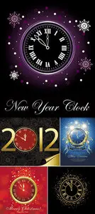 New Year 2012 Clock Vector