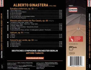 DSO Berlin, Arturo Tamayo - Alberto Ginastera: Concerto per corde; Estudios sinfonicos; Glosses; Iubilum (2016)