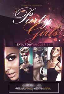 Flyer Template PSD - Party Girls