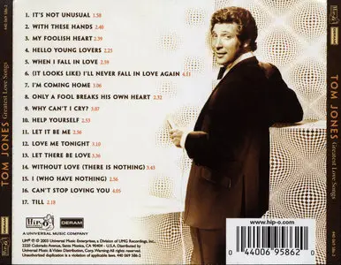 Tom Jones - Greatest Love Songs (2003)