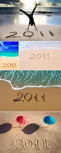 Stock Photo - 2011 Number on the Sand