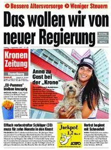 Kronen Zeitung Vorarlberg - 01. September 2017
