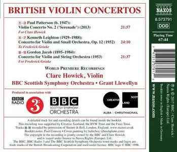 Clare Howick, Grant Llewellyn, BBC Scottish Symphony Orchestra - British Violin Concertos (2017)