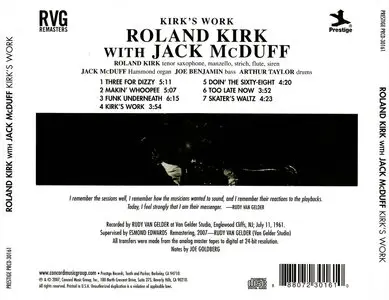 Roland Kirk with Jack McDuff - Kirk's Work (1961) {2007 Prestige RVG Remaster}