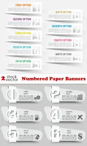 Vectors - Numbered Paper Banners