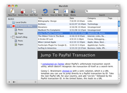 MarsEdit v3.6.9 Mac OS X