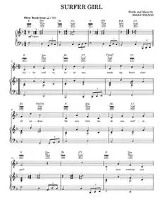 Surfer girl - The Beach Boys (Piano-Vocal-Guitar)