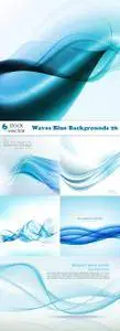 Vectors - Waves Blue Backgrounds 26