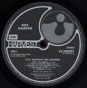 Roy Harper - Flat Baroque and Berserk (1970) 24-bit/96kHz Vinyl Rip